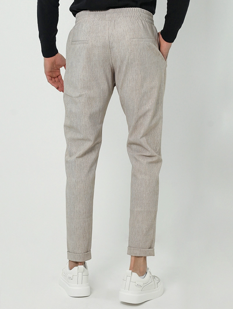 Pantalon chino slim ceinture élastiquée